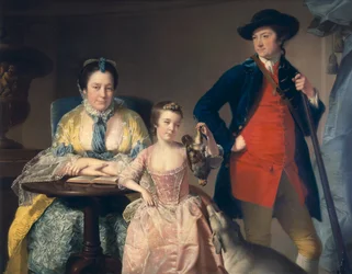 James und Mary Shuttleworth mit einer ihrer Töchter, 1764